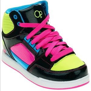 OP Girls Fashion Neon Color Skate Athletic Shoes